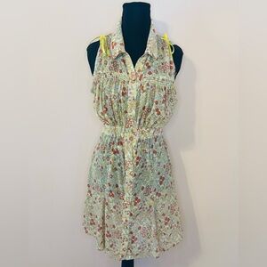 Free People Floral Sleeveless Shear Dress. Size M